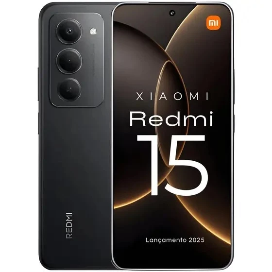 Smartphone Xiaomi Redmi 15 256GB 8GB/128GB 6GB 7000mAh Lançamento 2025 Lacrado + Nota Fiscal