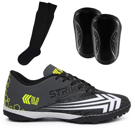 Kit Botas De Futebol Sapatos De Futebol Botas De Campo De Futebol Dos Homens + Meião e Caneleira